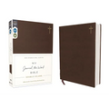 Niv, Journal the Word Bible, Double-Column, Leathersoft, Brown, Red Letter Edition, Comfort Print: Reflect, Take Notes, or Create Art Next to Your Fav